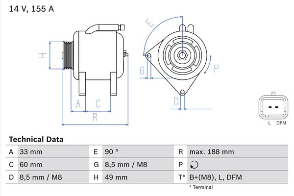 BOSCH Generátor 0986049450_BOSCH