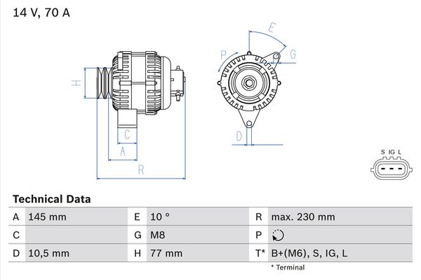 BOSCH Generátor 0986049510_BOSCH