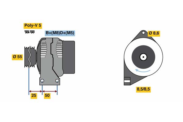 BOSCH Generátor 0986049540_BOSCH