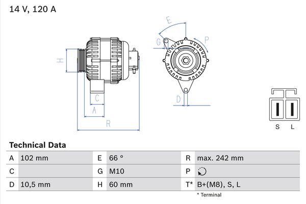 BOSCH Generátor 0986049550_BOSCH