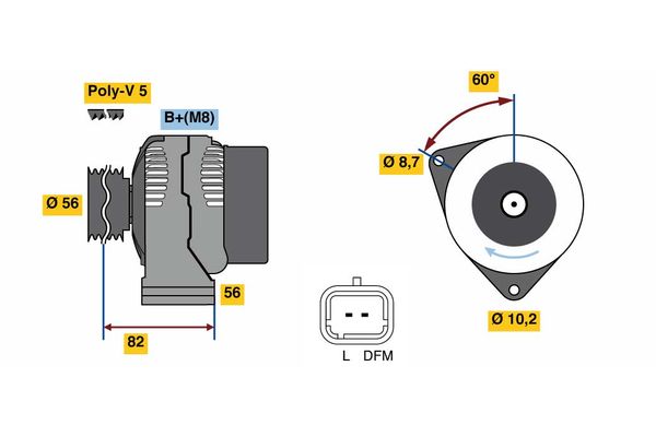 BOSCH Generátor 0986049910_BOSCH