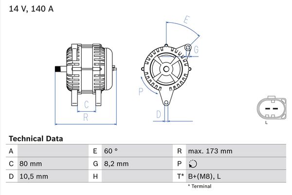 BOSCH Generátor 0986049950_BOSCH