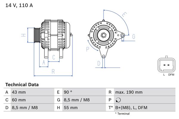 BOSCH Generátor 0986080140_BOSCH