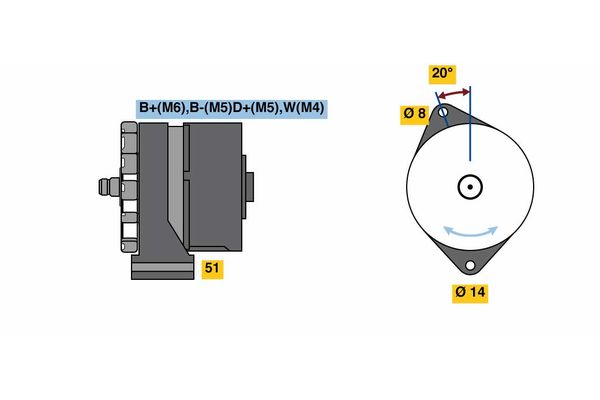 BOSCH Generátor 0986080180_BOSCH