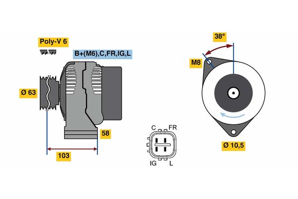 BOSCH Generátor 0986080240_BOSCH