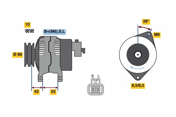 BOSCH Generátor 0986080260_BOSCH