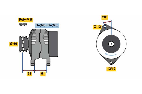 BOSCH Generátor 0986080280_BOSCH