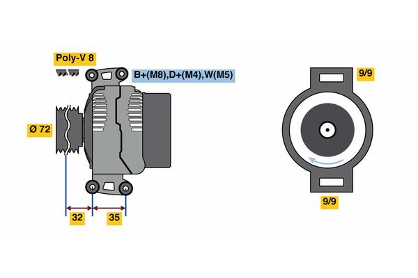 BOSCH Generátor 0986080310_BOSCH