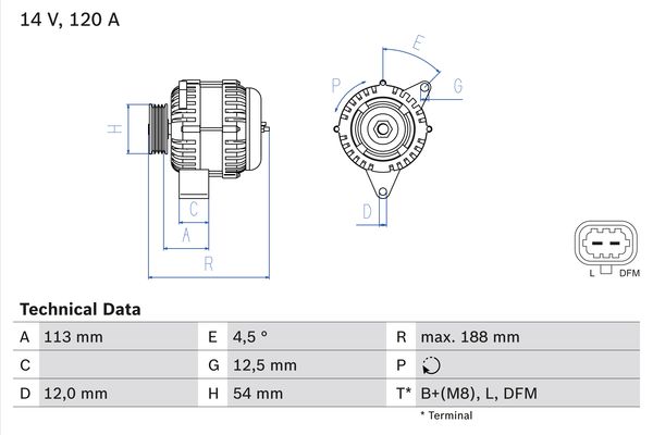 BOSCH Generátor 0986080370_BOSCH