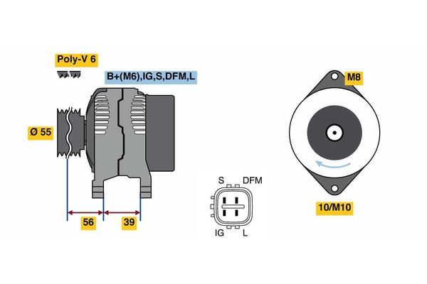 BOSCH Generátor 0986080450_BOSCH