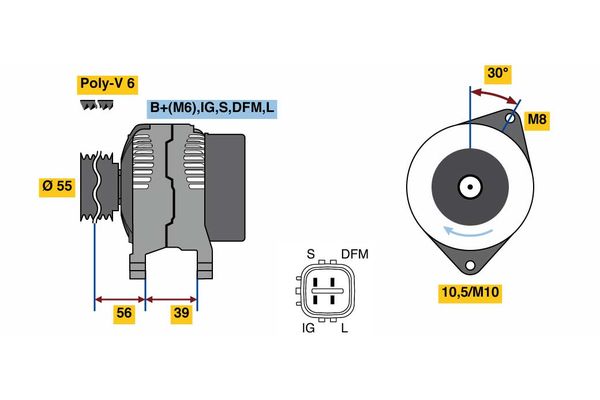 BOSCH Generátor 0986080460_BOSCH