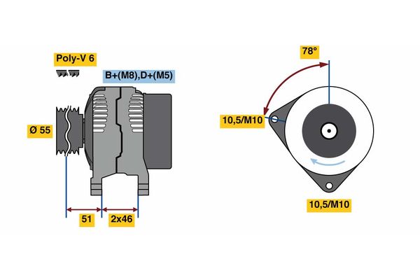 BOSCH Generátor 0986080530_BOSCH