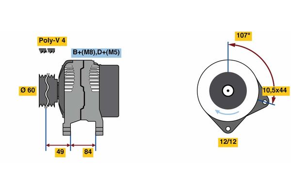 BOSCH Generátor 0986080550_BOSCH