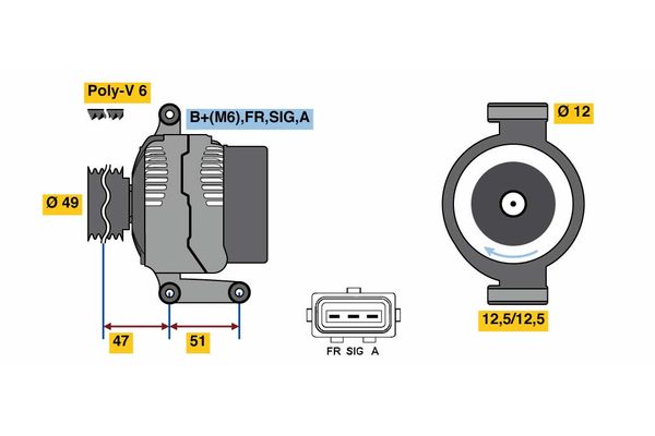 BOSCH Generátor 0986080750_BOSCH