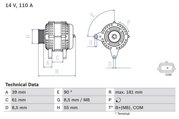 BOSCH Generátor 0986080800_BOSCH