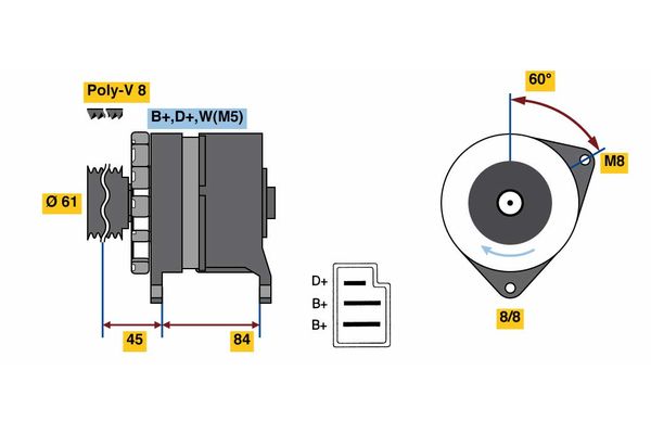 BOSCH Generátor 0986080850_BOSCH