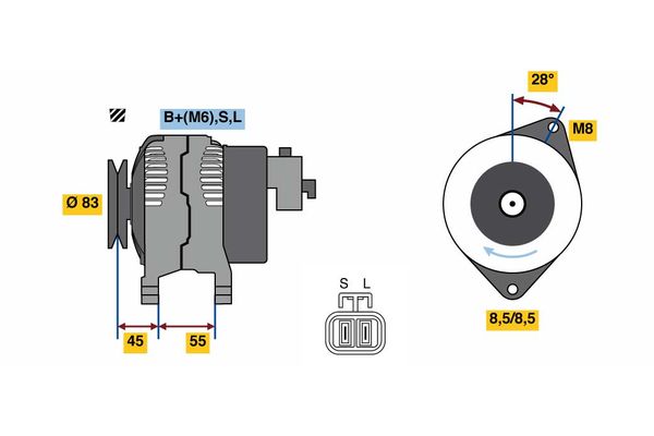 BOSCH Generátor 0986080880_BOSCH