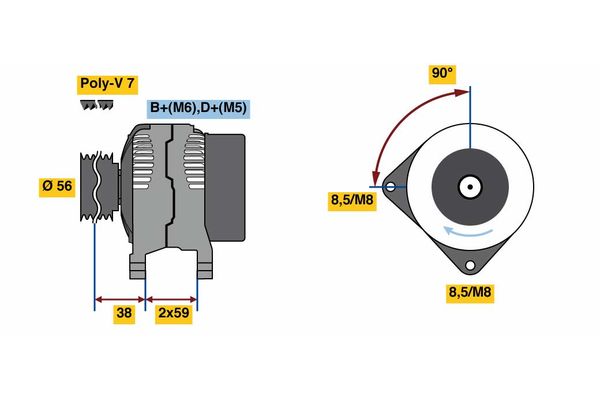 BOSCH Generátor 0986080950_BOSCH