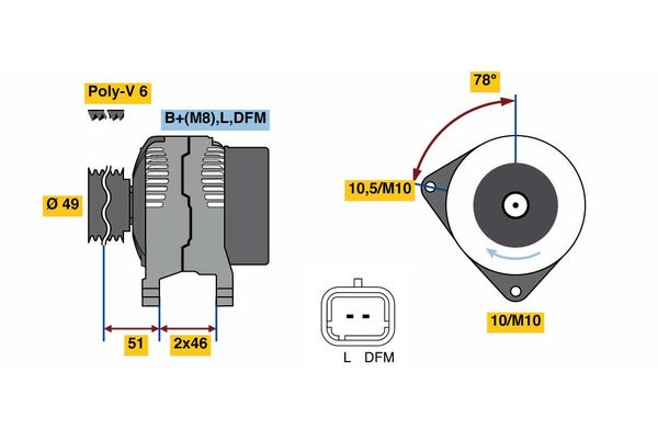 BOSCH Generátor 0986081020_BOSCH