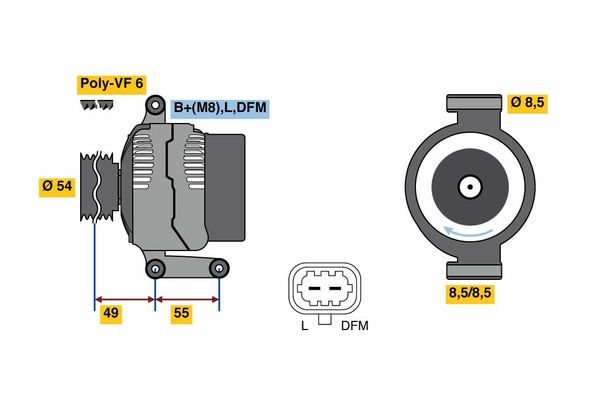 BOSCH Generátor 0986081070_BOSCH