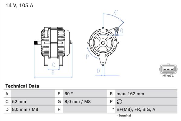 BOSCH Generátor 0986081090_BOSCH