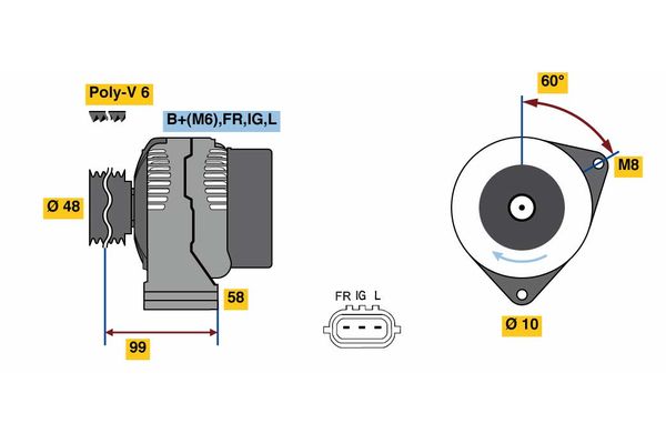 BOSCH Generátor 0986081290_BOSCH