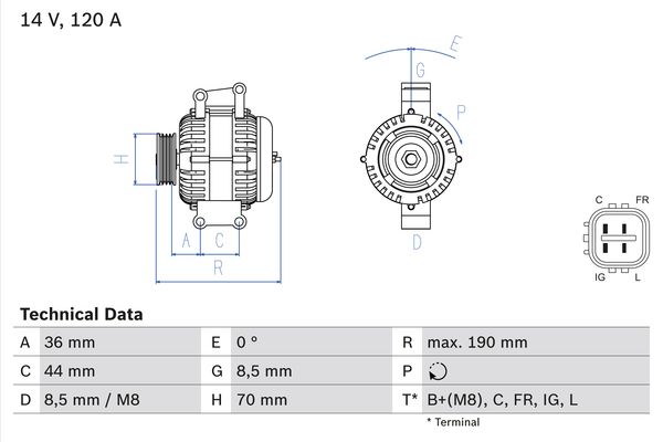 BOSCH Generátor 0986082050_BOSCH