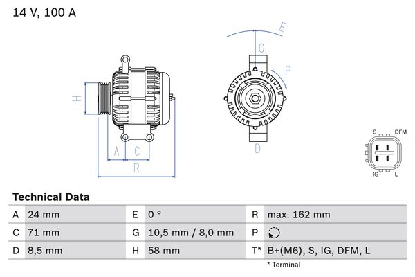 BOSCH Generátor 0986082080_BOSCH