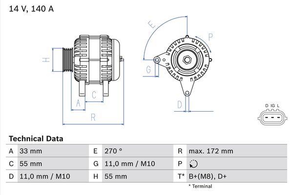 BOSCH Generátor 0986082290_BOSCH