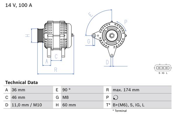 BOSCH Generátor 0986082760_BOSCH