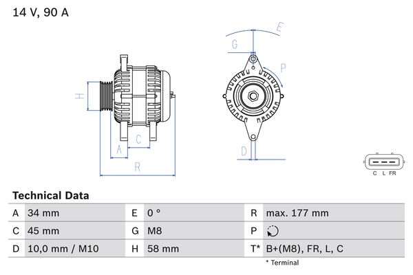 BOSCH Generátor 0986083380_BOSCH