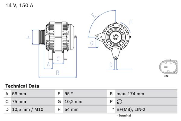 BOSCH Generátor 0986083700_BOSCH