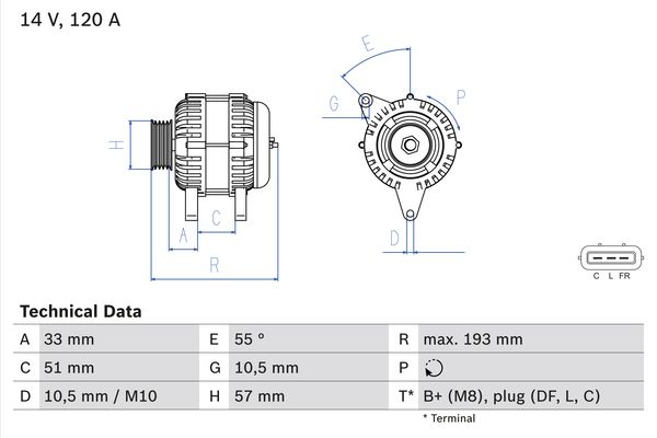 BOSCH Generátor 0986083830_BOSCH