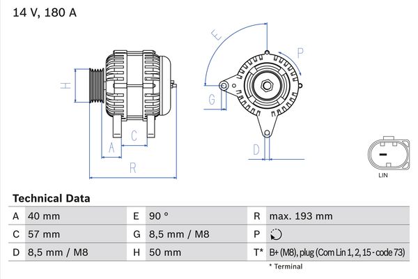 BOSCH Generátor 0986083850_BOSCH