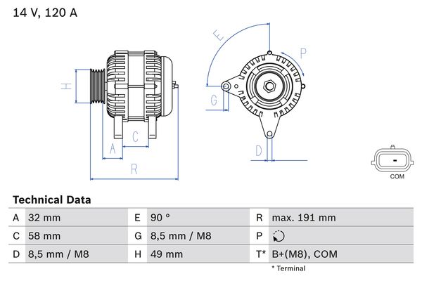 BOSCH Generátor 0986084000_BOSCH