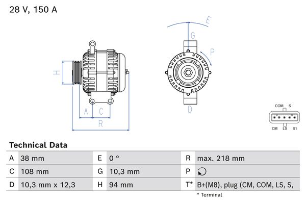 BOSCH Generátor 0986084280_BOSCH