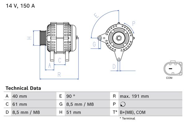 BOSCH Generátor 0986085020_BOSCH