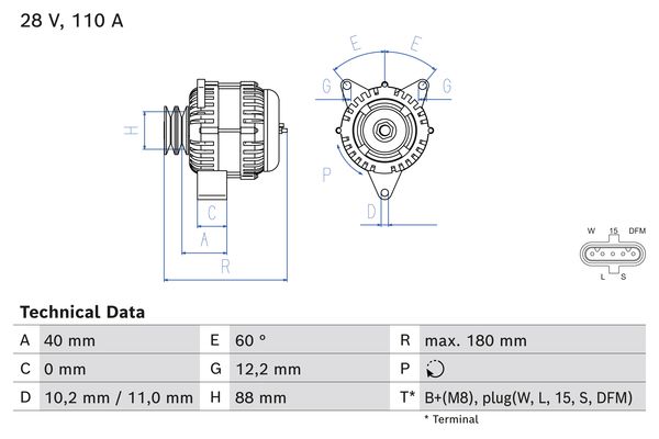 BOSCH Generátor 0986085280_BOSCH