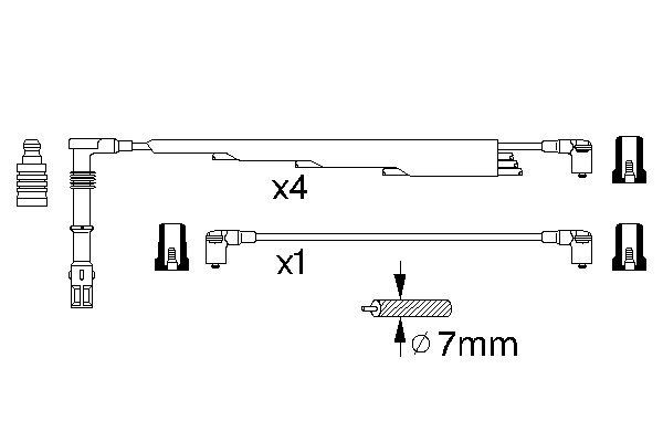 BOSCH Gyújtókábel készlet 0986356300_BOSCH