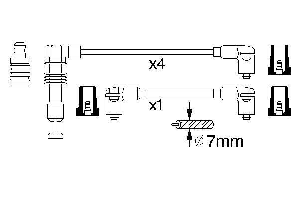 BOSCH Gyújtókábel készlet 0986356309_BOSCH