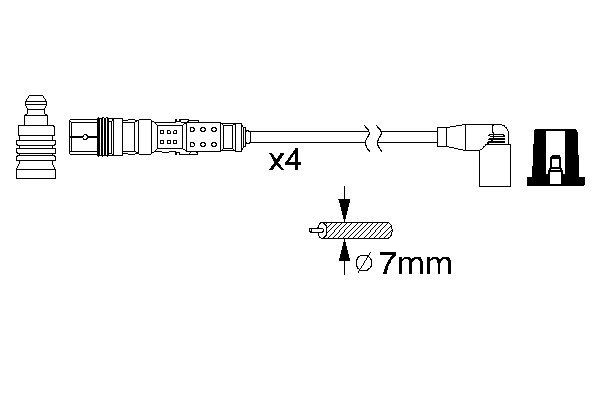 BOSCH Gyújtókábel készlet 0986356344_BOSCH