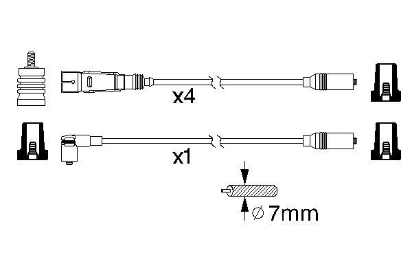 BOSCH Gyújtókábel készlet 0986356320_BOSCH