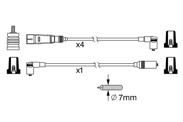 BOSCH Gyújtókábel készlet 0986356372_BOSCH