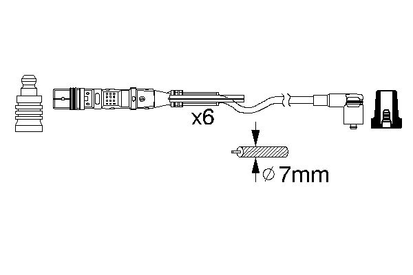 BOSCH Gyújtókábel készlet 0986356348_BOSCH