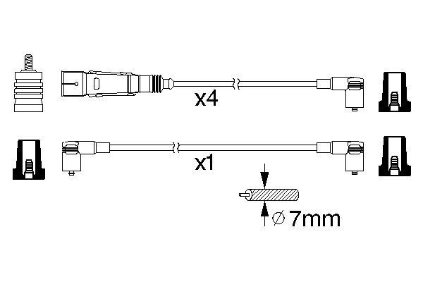 BOSCH Gyújtókábel készlet 0986356356_BOSCH