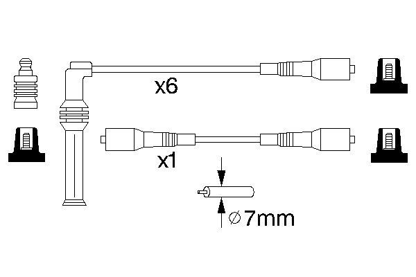 BOSCH Gyújtókábel készlet 0986356729_BOSCH