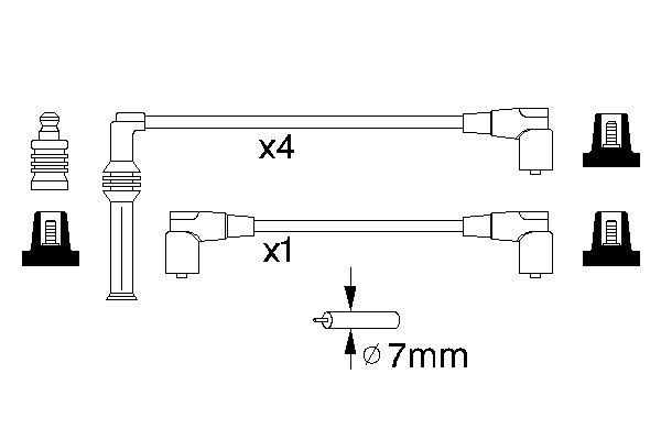 BOSCH Gyújtókábel készlet 0986356775_BOSCH