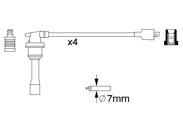 BOSCH Gyújtókábel készlet 0986356782_BOSCH