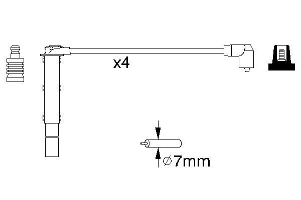 BOSCH Gyújtókábel készlet 0986356787_BOSCH