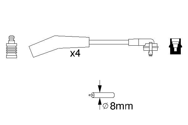 BOSCH Gyújtókábel készlet 0986356860_BOSCH